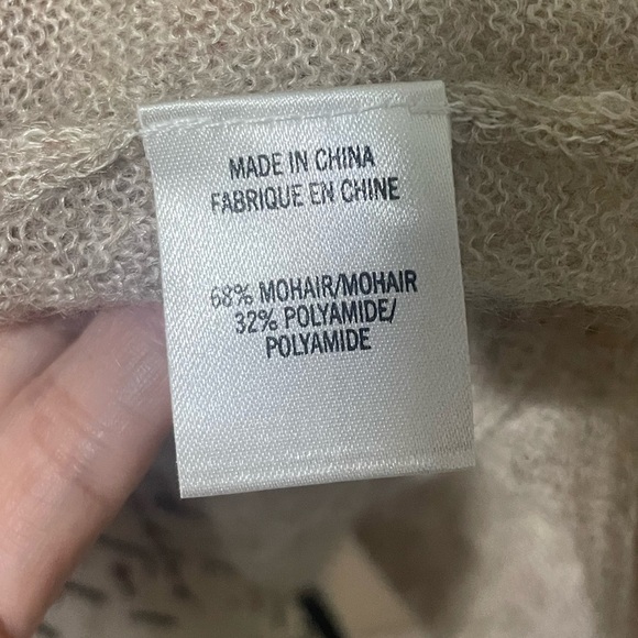 ❤️ Theory Cream Sleeveless Shawl Collar Sweater Vest - Picture 5 of 6